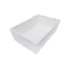 TableCraft CW5024W 2.5-Qt Aluminum Food Pan, 9-1/2" x 6-3/8" x 3", White, Sided, NSF 1 image