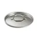 TableCraft CW7004L - 7-5/8" Round Flat Stainless Steel & Aluminum Tri‑Ply Lid, NSF 1 image