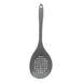 TableCraft H3903GY Perforated 13" Silicone Serving Spoon, Heat‑Resistant 400°F, Gray, BPA‑Free 1 image