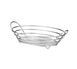 TableCraft H7176 Serving Basket - Oval, 13-3/4" x 10-3/4" x 3-1/4", Heavyweight Chrome Plated Metal 1 image