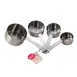 TableCraft H725 - 4-Piece Stainless Steel Measuring Spoon Set, Various Sizes, Dishwasher-Safe, 4/Set 1 image