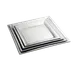 TableCraft R2020 Remington 20"x20" Square Stainless Steel Serving Tray, 18/8, Rice Pattern, Dishwasher Safe 2 image