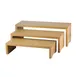TableCraft RBAM300 - 3-Piece Bamboo Risers, Brown, 17-1/4"x7-7/8"x4-1/4" to 22"x7-7/8"x7-7/8" Set 1 image