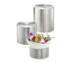 TableCraft RR3 Riser Set – 3-Piece, 8"x9", 7"x6", 6"x3", Stainless Steel, Round, Silver - 1/Set 1 image