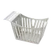 TableCraft Products SPB Side Basket 5-3/8" x 3-3/8" x 3-1/8" Striped 18/8 Stainless Steel Finish 1 image