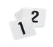 TableCraft Products TN100 - 4" Plastic Restaurant Table Number Cards 1-100 Set 1 image