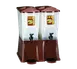 TableCraft TW54DP Double Polypropylene Beverage Dispenser, 3 Gal. Each, 18-5/8" x 15-3/4" x 20-5/8" 1 image