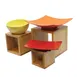 TableCraft WBAM3 Set Display Riser – 3‑Piece Bamboo Square Risers, 5”, 7”, 9”, Brown, Wood Base – Set 1 image