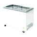 Excellence VBN-3 29" Curved Lid Narrow Ice Cream Display Freezer, 4 cu. ft. 1 image