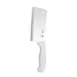 Taylor Precision 5248377 Cleaver Knife – 6" Blade, 11-5/8" Overall, White Handle, Carbon German Steel 1 image