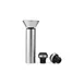 Taylor Precision 5313190 Vacuum Wine Preserver with 2 Black Stoppers, Black Body, Silver Spout, with Collar, 0.5‑Liter 1 image
