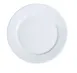 Yanco AC-21 12" Super White Porcelain Plate, Round, Rolled Edge, Wide Rim - Dozen 1 image