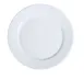Yanco AC-28 20" White Porcelain Plate, Round, Rolled Edge, Wide Rim, Dishwasher Oven Microwave Safe 1 image