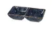Yanco BL-4032 - Blue Sauce Dish, 3 oz 5.5" L x 3" W x 1.38" H, Porcelain, Dishwasher Safe - Dozen 1 image