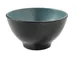 Yanco BM-404TL - 4.5" W x 2.5" D x 4.5" H 10 oz Melamine Soup Bowl, Two‑Tone Gray/Teal, 1 Dozen 1 image