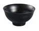Yanco BP-3004 Black Pearl Melamine Rice Bowl, 7 oz, 4-1/2" Dia x 2-1/8" H, Matte - Dozen 1 image