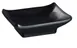 Yanco BP-4046 Black Sauce Bowl, 2.5 Oz (¼ Qt), 3-3/4" L x 2-1/2" W Melamine, Asian Style - Dozen 1 image