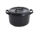Yanco BP-4104 Black Pearl 8 Oz Bowl With Handles & Lid, 3-1/2" Dia x 2-3/4" H, Melamine - Dozen 1 image