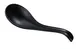 Yanco BP-7002 Black Pearl Soup Spoon, 6-3/4" Asian Style, Matting Surface, Melamine, Black - Dozen 1 image
