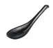 Yanco BP-8206 - Black Pearl 5-1/2" Asian-Style Soup Spoon Matting, Melamine, Black - Dozen 1 image