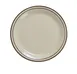 Yanco BR-5 5.5" Round Brown Speckled Ceramic Plate – Dishwasher Safe, Rim White – Dozen 1 image