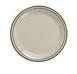 Yanco BR-9 Brown Speckled Ceramic Plate, 9-1/2" Round, Dishwasher/Oven/Microwave Safe, Rim - Dozen 1 image