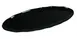 Yanco CAT-2024B Oval Plastic Serving Platter, 24" x 10" Black Melamine, Dishwasher Safe 1 image