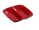 Yanco CR-0001 Two‑Tone Sauce Dish, 1 oz (¼ qt), 3½" L × 3½" W × 2½" H, Melamine Black/Red - Dozen 1 image