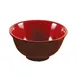 Yanco CR-130 Two‑Tone Rice Bowl, 8 oz Round, 4‑1/2"×2" Melamine, Black/Red Dishwasher‑Safe - Dozen 1 image