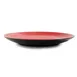 Yanco CR-1312 Two‑Tone 12" Round Coupe Melamine Plate, Black/Red, Dishwasher Safe - Dozen 1 image