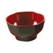 Yanco CR-3006 Two-Tone 10 oz Bowl, 4-5/8" Dia × 2-1/4" H, Black/Red Melamine - Dozen 1 image