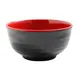 Yanco CR-5006 Two‑Tone 16 oz Bowl, 6‑1/4"×2‑3/4" Black/Red Melamine, ½ Qt - Dozen 1 image