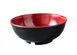 Yanco CR-538 Two-Tone Melamine Bowl, 46 Oz (1 Qt), 8" Dia × 3" H Black/Red Dishwasher Safe - Dozen 1 image