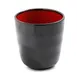 Yanco CR-9305 Two-Tone Melamine Tea Cups, 7 oz, 3" Dia x 3" H, Black/Red, Dishwasher Safe - Dozen 1 image
