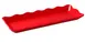 Yanco DC-6013R Serving Tray – 13-1/2" x 5-1/4" x 1" Rectangular Melamine, Scalloped Edge, Red 1 image