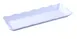 Yanco DC-6013W Serving Tray – 13-1/2" x 5-1/4" x 1" Rect Melamine, White, Scalloped, Tabletop Display 1 image