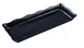 Yanco DC-6014B Rectangular Serving Tray, 14" x 5-1/4" x 1", Black Melamine with Scalloped Edge 1 image