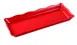 Yanco DC-6014R Serving Tray, Rectangular 14" x 5-1/4" x 1", Scalloped Edge, Red Melamine 1 image