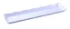 Yanco DC-6019W - 19" x 5-1/4" x 1" Rectangular Melamine Serving Tray, White Scalloped Edge 1 image