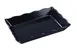 Yanco DC-6114B Serving Tray - Rectangular 14" x 9-1/2" x 2", Scalloped Edge, Black Melamine Tabletop 1 image
