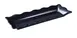 Yanco DC-6117B Rectangular Serving Tray, 17½" x 6¾" x 2" Melamine, Black, Scalloped Edge Design 1 image