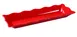 Yanco DC-6117R Serving Tray – 17.5" × 6.75" × 2" Rectangular Melamine, Red Scalloped Edge 1 image