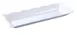Yanco DC-6117W Serving Tray – 17-1/2" x 6-3/4" x 2" Rectangular Melamine, White, Scalloped Edge 1 image