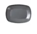 Yanco DI-208 - Rectangular Melamine Plate, 8" x 5-3/4" x 1-1/2", Grey Inside White Outside - Dozen 1 image