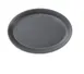 Yanco DI-409 Discover Plate – 9" Oval, Grey/White Two‑Tone, Melamine, 1-1/4" H, - Dozen 1 image