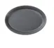 Yanco DI-411 - Oval Melamine Plate 11" X 1-1/4" Grey Inside White Outside Dishwasher Safe - Dozen 1 image
