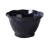 Yanco DS-005BK - 6 Oz Round Flower‑Shaped Plastic Dessert Dish, Black, 1 Dozen 1 image