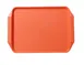 Yanco FT-803OR Food Tray, 17" x 12" Rectangular Melamine Orange, Handle, Dishwasher Safe - Dozen 1 image