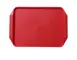 Yanco FT-803RD Fast Food Tray, Rectangular 17" x 12" Melamine Red Handle - Dozen 1 image