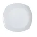 Yanco FU-312 Fuji Square Plate, 12" x 12" Bone White Porcelain, Flat Edge, Microwave Safe - Dozen 1 image